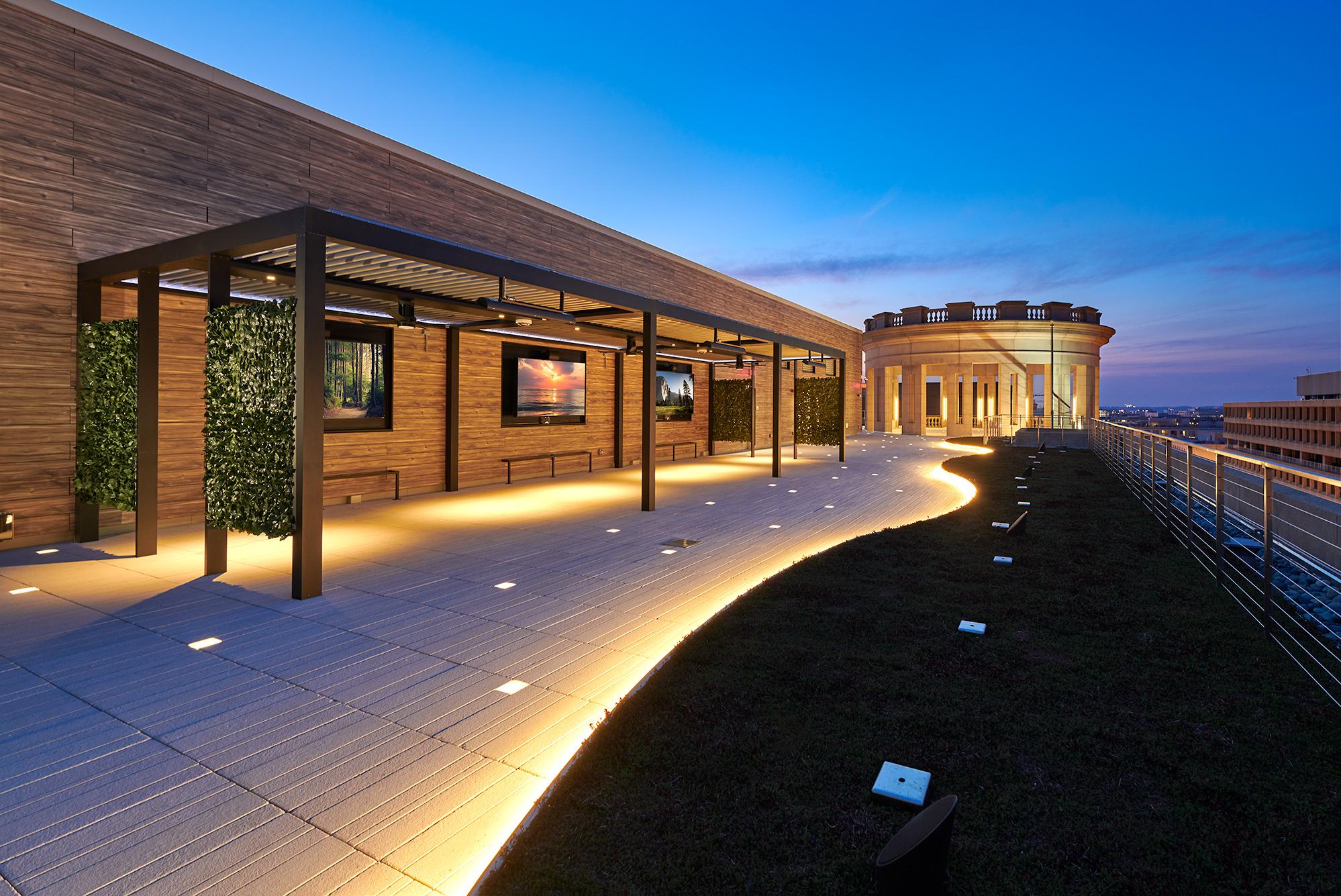 Rooftop Night Image with Lights